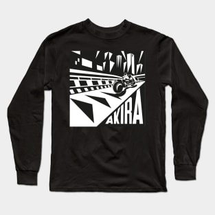 Akira futurism black and white Long Sleeve T-Shirt